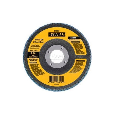 Dewalt DeWalt DW8353 Flap Disc Type 27 4-1/2" x 7/8" 80 Grit Zirconia DW8353